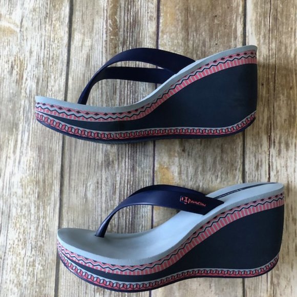 Ipanema Shoes - IPANEMA LIGHT BLUE PLATFORM WEDGE FLIP FLOP 8